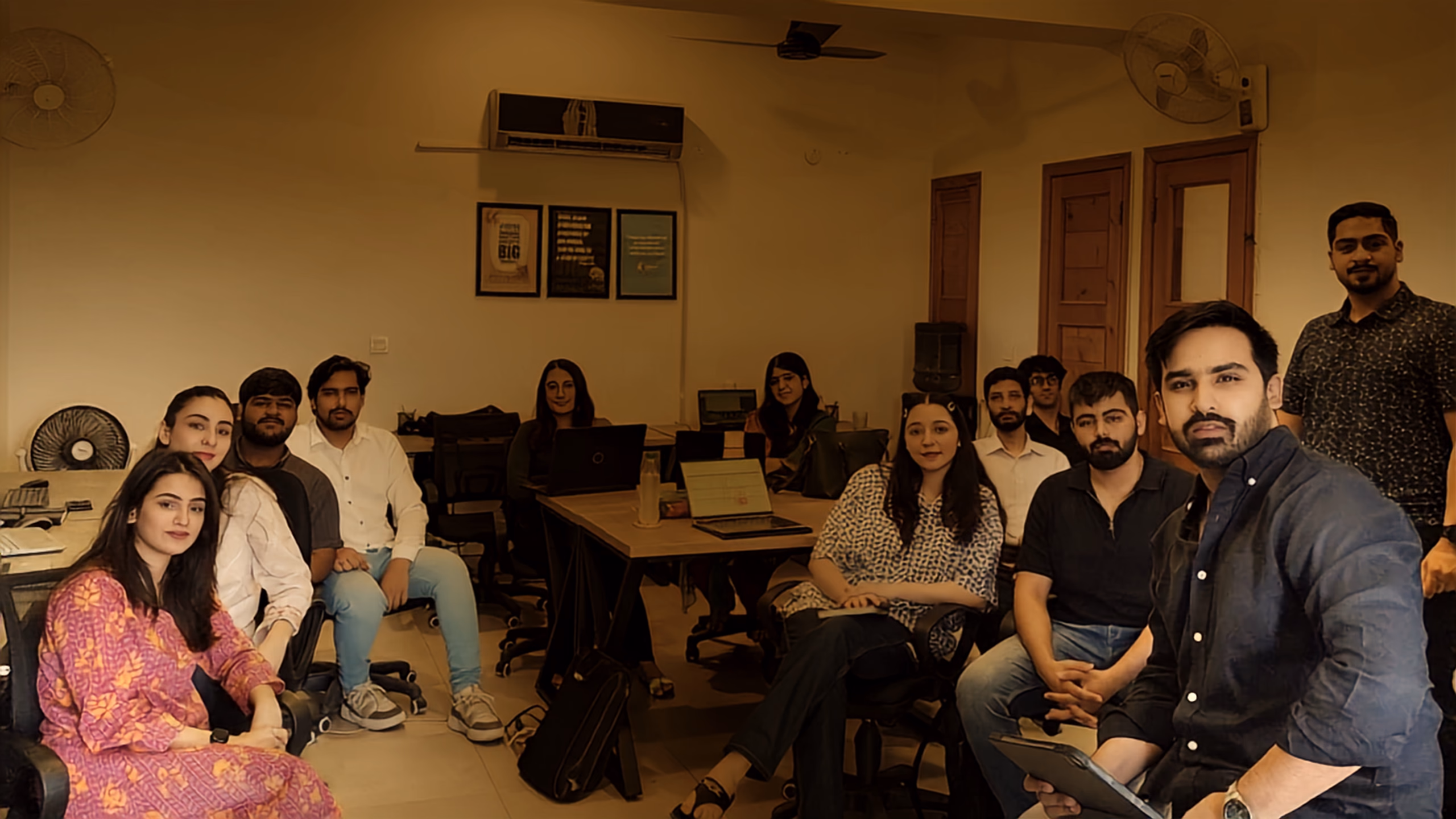 The Gold-Stellar team at the Lahore studio